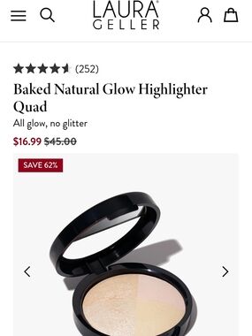 Laura Geller Baked Highlighter Quad - Natural Glow Quad